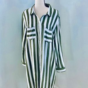 NWOT Hope & Harlow Woman Olive & White Multi Function Dress